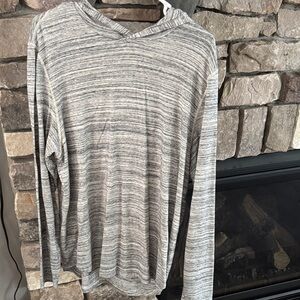 Men's Heathered Gray Hooded Sweatshirt